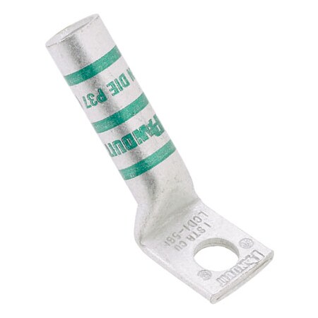Panduit Copper Compression Lug, 1 Hole, 350 kcmil, Long Barrel, LCB350-78H-X LCB350-78H-X